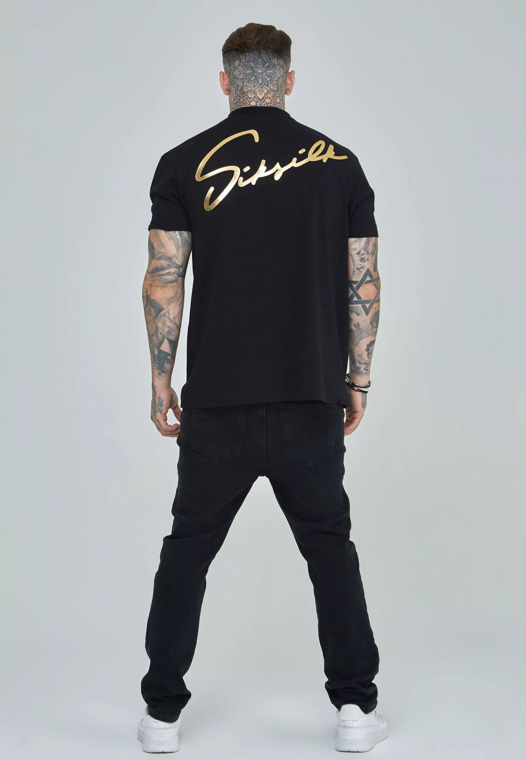 SikSilk Script- T-Shirt Print - Black 3 SikSilk Script- T-Shirt Print - Black