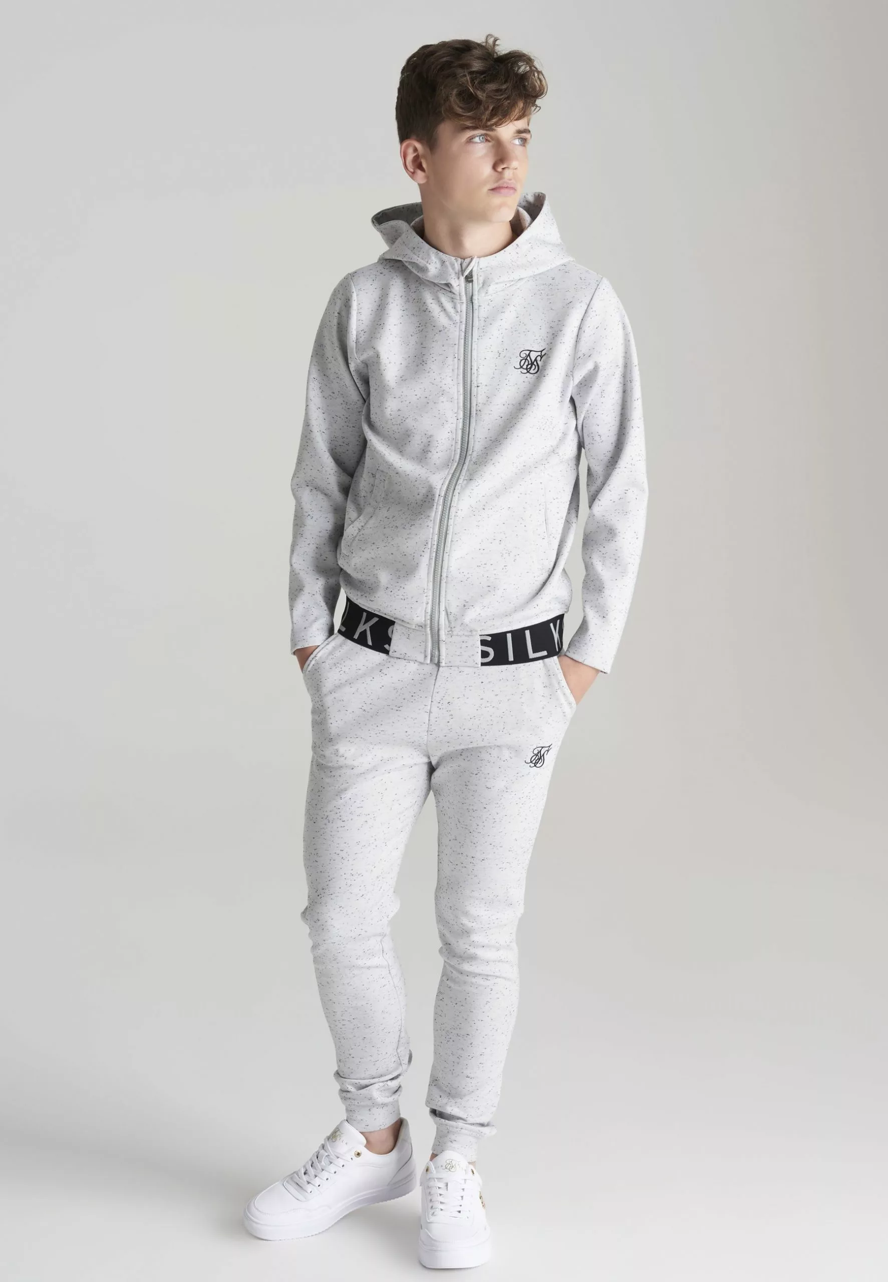 Siksilk Neps Zip Through Hoodie - Sweater - Grey 6 Siksilk Neps Zip Through Hoodie - Sweater - Grey - Afbeelding 4