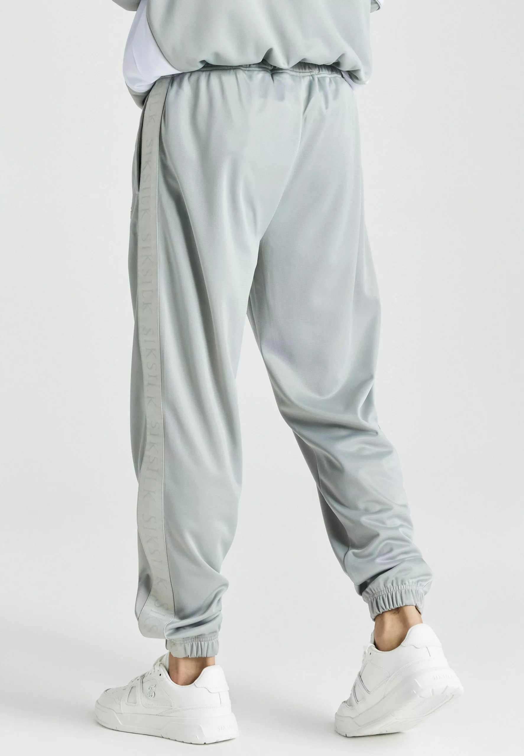 SikSilk Retro Tape Cuffed Track Pants - Trainingsbroek - Grey 6 SikSilk Retro Tape Cuffed Track Pants - Trainingsbroek - Grey - Afbeelding 4