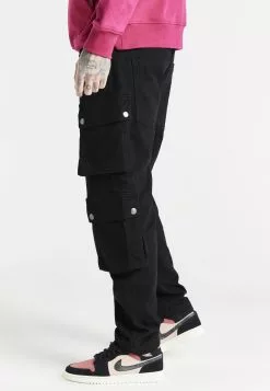 SikSilk Loose Fit Pants - Cargobroek - Black -Outlet SikSilk Winkel 7b0181c129a6453797d13268faf0a55a
