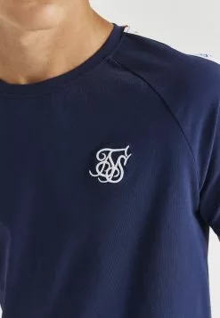 SikSilk Rainbow Raglan Tee - T-Shirt Print - Navy -Outlet SikSilk Winkel 7bf089d531f04dc19e859e02376380b0