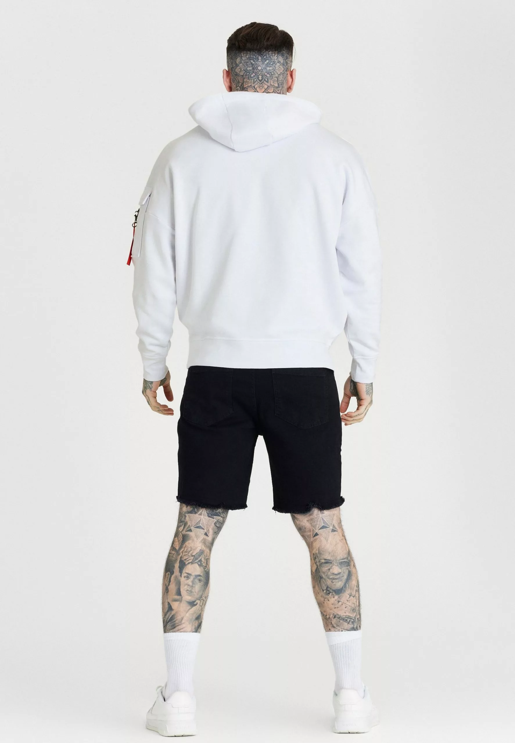 SikSilk Overhead Flight Hoodie - Sweater - White 5 SikSilk Overhead Flight Hoodie - Sweater - White - Afbeelding 3