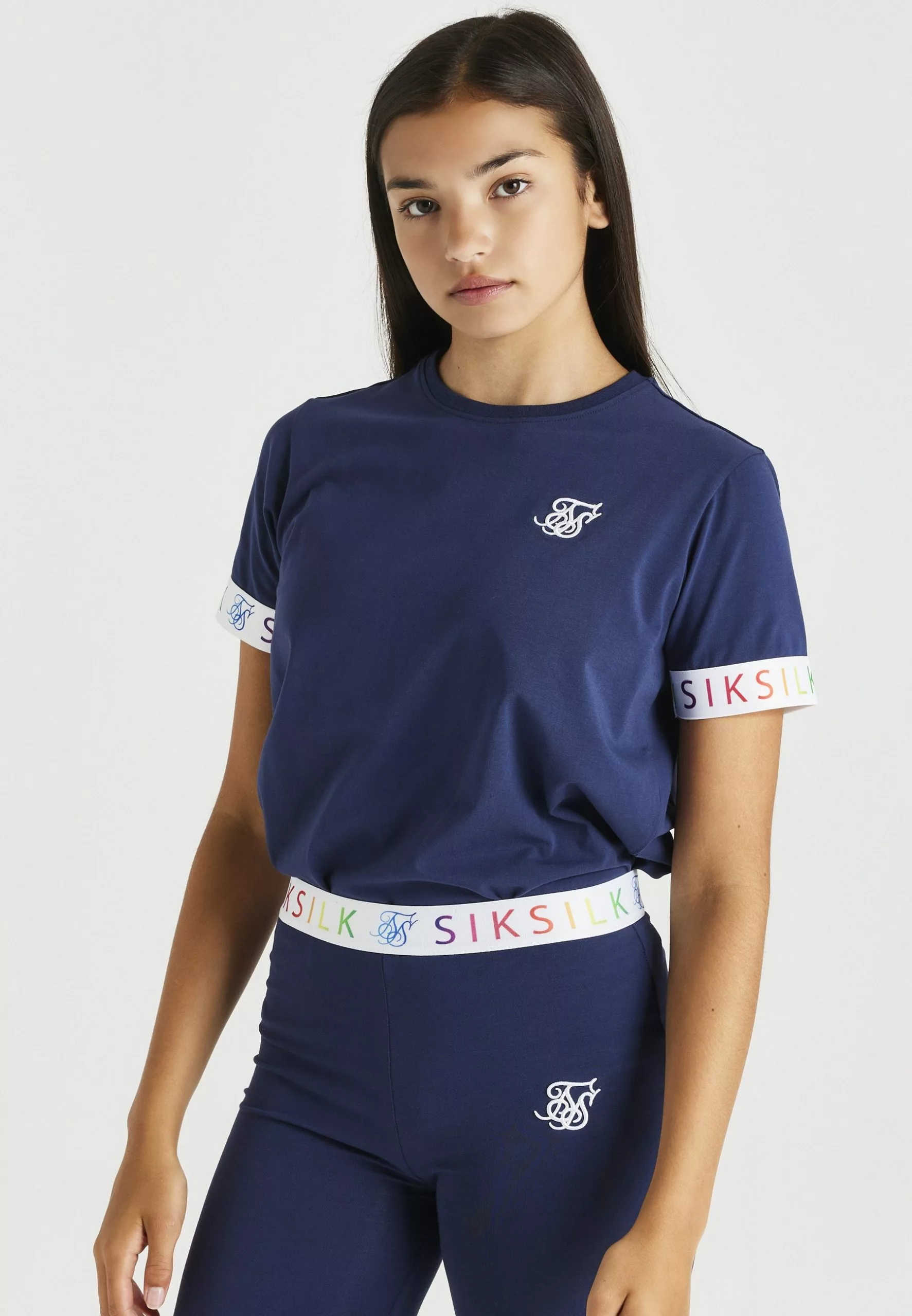 SikSilk Rainbow - T-Shirt Print - Navy 4 SikSilk Rainbow - T-Shirt Print - Navy - Afbeelding 2