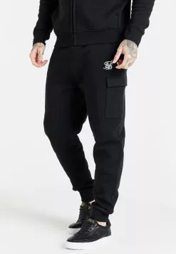 SikSilk Cargo Jogger - Trainingsbroek - Black