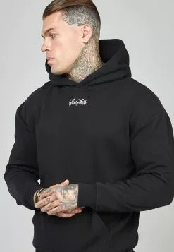 SikSilk Script - Hoodie - Black -Outlet SikSilk Winkel 80e37806b2614f7db42c913da19929e3