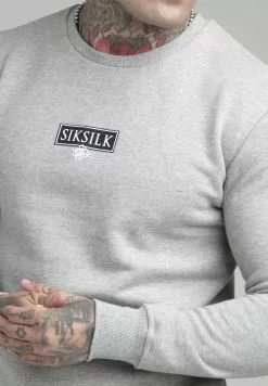 SikSilk Sweater - Grey Marl -Outlet SikSilk Winkel 81e7629f2b83453c9f137706be95f998