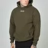 SikSilk Script Logo Oversized Hoodie - Hoodie - Khaki