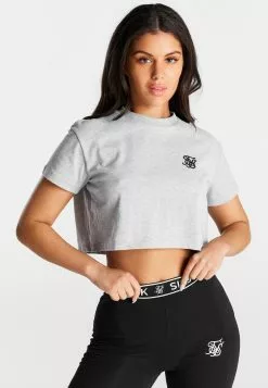 SikSilk T-Shirt Basic - Grey Marl