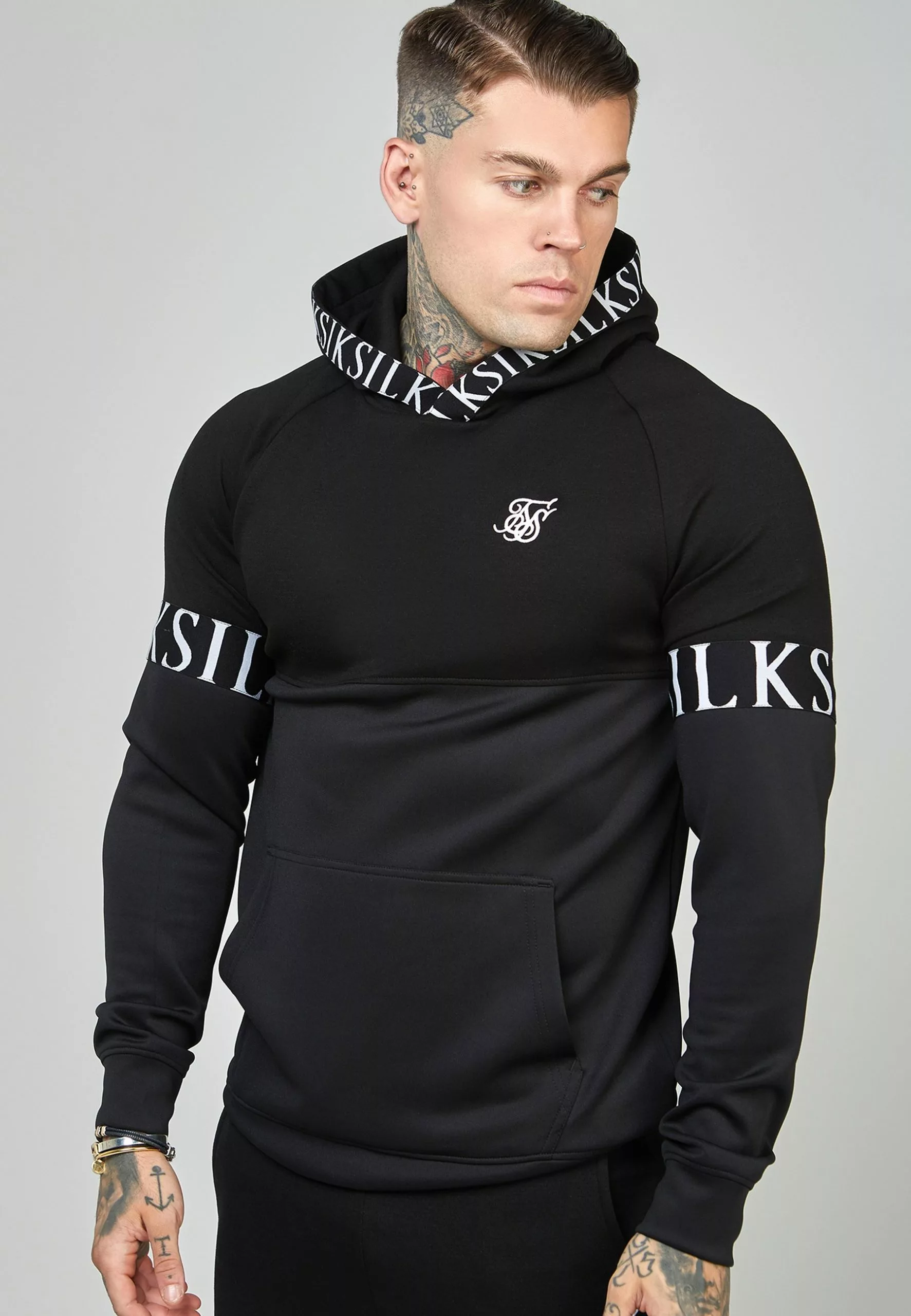 SikSilk Dynamic Overhead Hoodie - Hoodie - Black 3 SikSilk Dynamic Overhead Hoodie - Hoodie - Black
