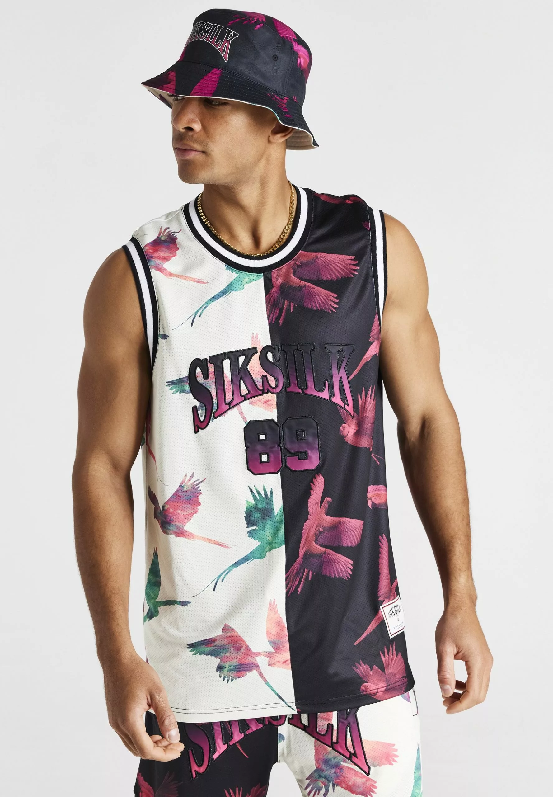 SikSilk Exotic- Top - Ecru /Black 3 SikSilk Exotic- Top - Ecru /Black
