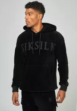 Voorkant 29 SikSilk Applique - Hoodie - Black