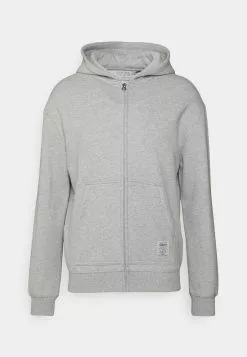 SikSilk Foundation Zip Through Hoodie - Sweater Met Rits - Light Grey Marl -Outlet SikSilk Winkel 8b08bb95eea34f5d89e835707b6eb239