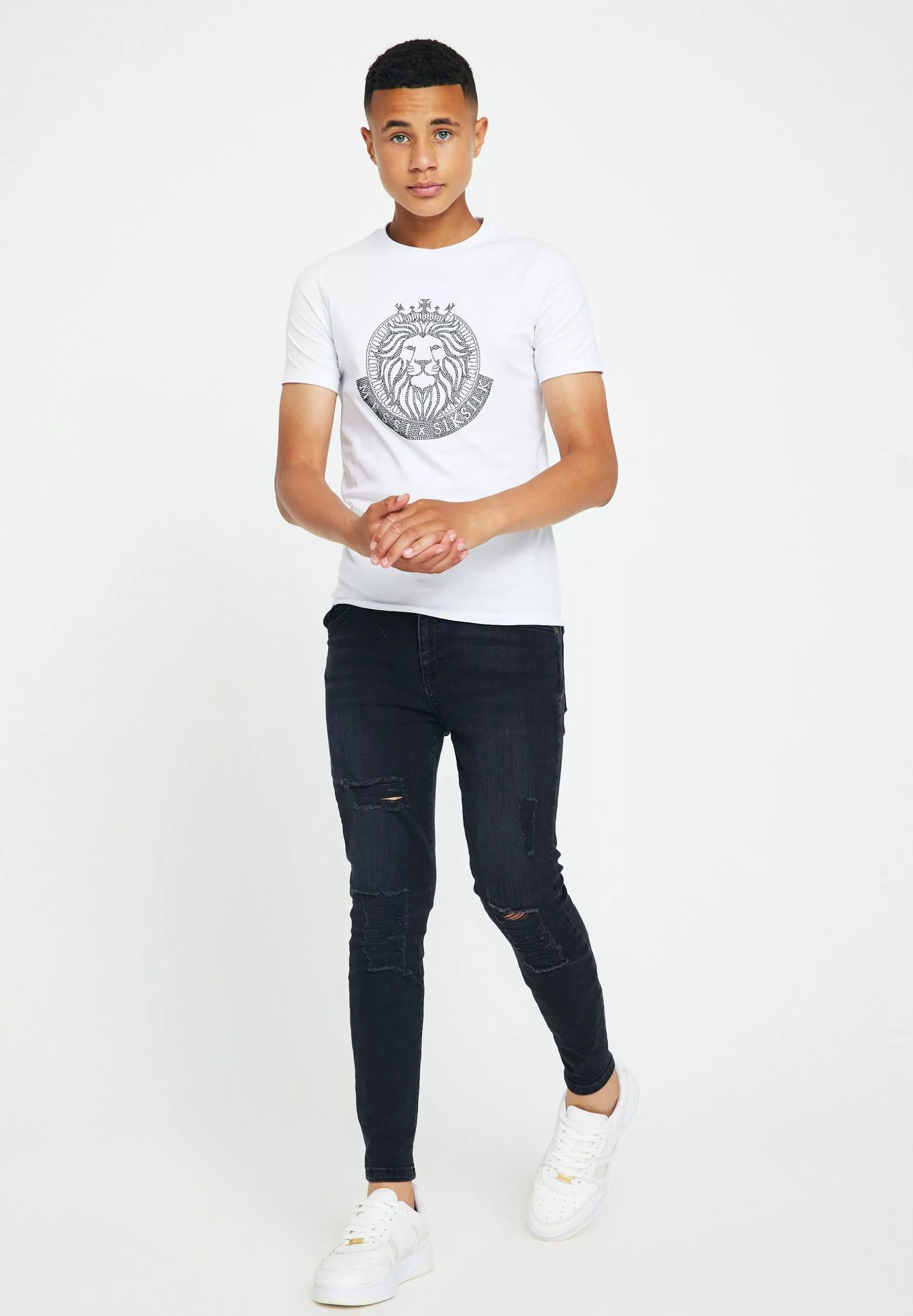 SikSilk T-Shirt Print - White 3 SikSilk T-Shirt Print - White