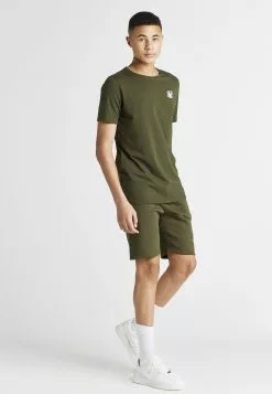 SikSilk Short Sleeve- T-Shirt Print - Green
