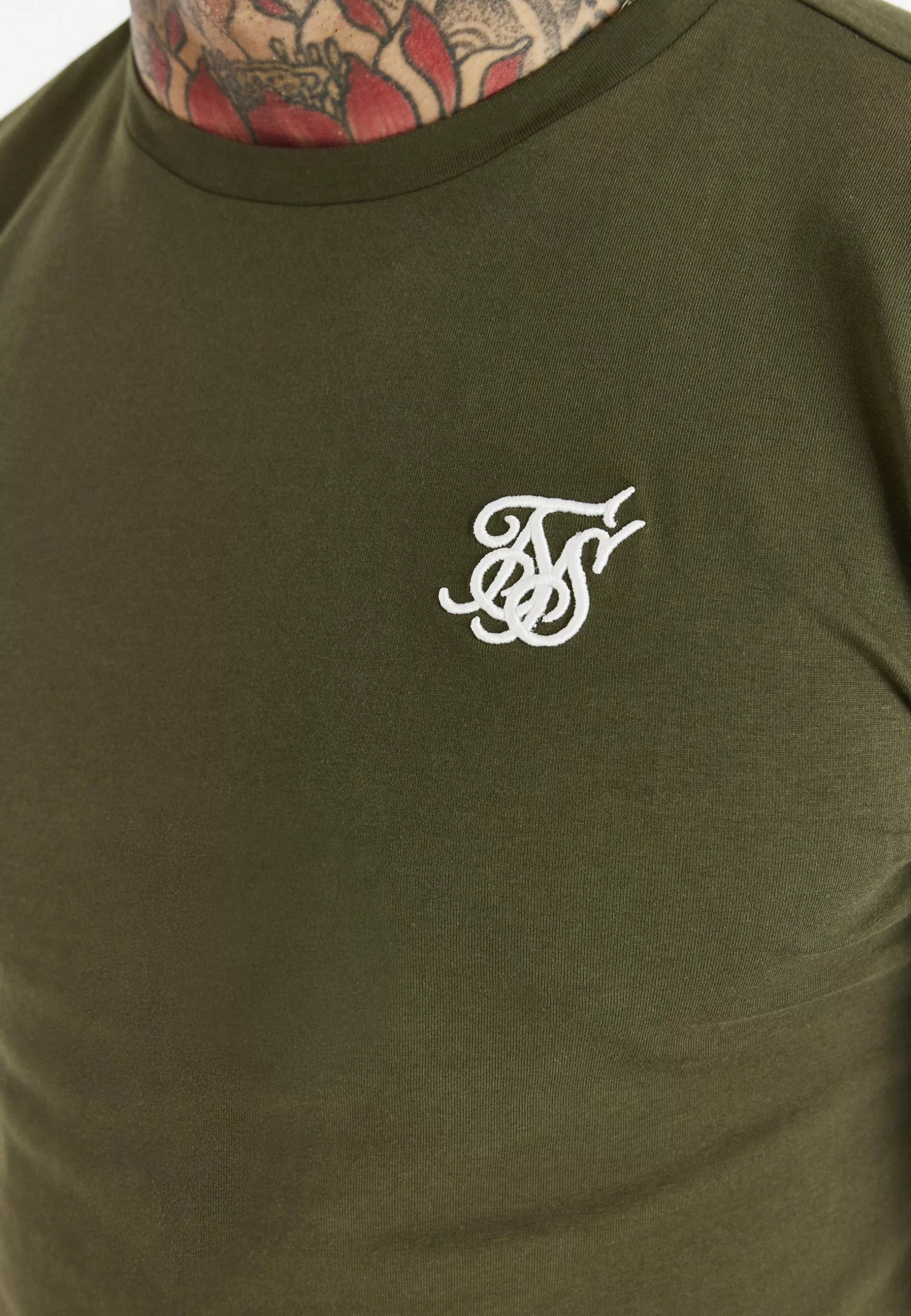 SikSilk Gym Tee - T-Shirt Basic - Khaki 8 SikSilk Gym Tee - T-Shirt Basic - Khaki - Afbeelding 6