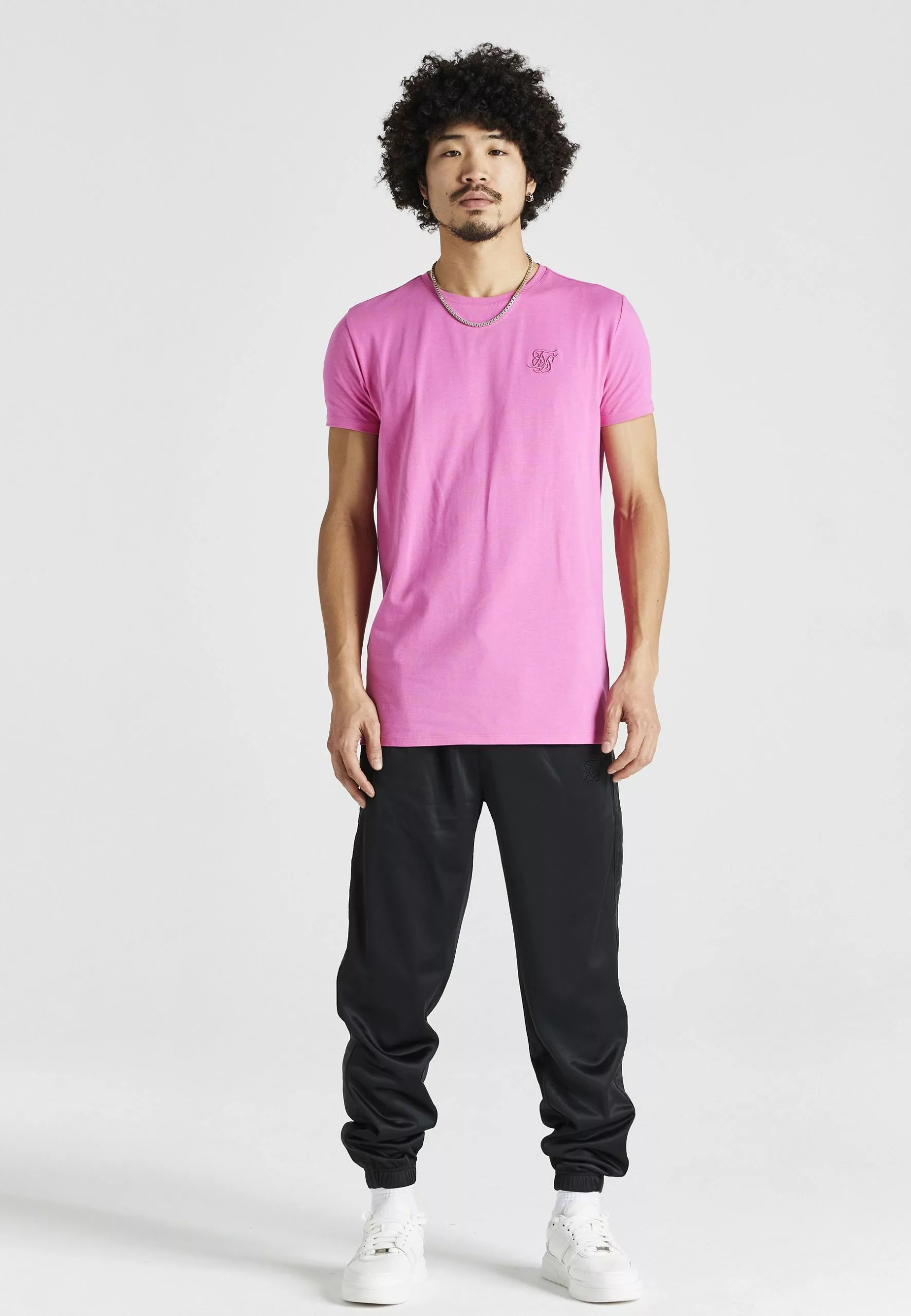 SikSilk Essential - T-Shirt Print - Pink 4 SikSilk Essential - T-Shirt Print - Pink - Afbeelding 2
