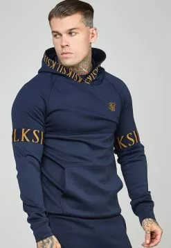 SikSilk Dynamic Overhead - Hoodie - Navy -Outlet SikSilk Winkel 8f3fb21b970e40728fc3af72e37fee35