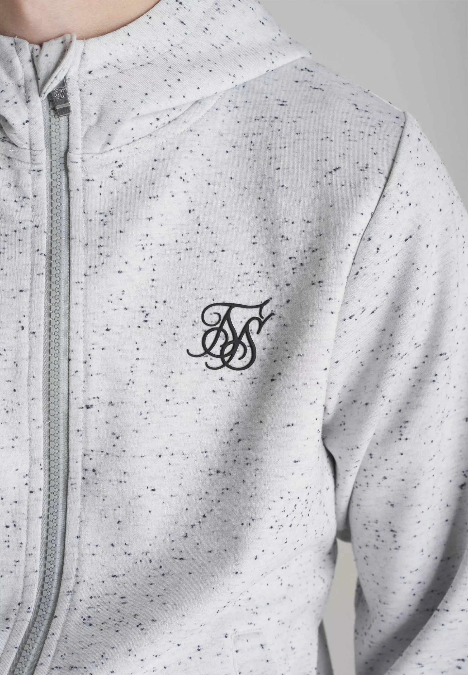 Siksilk Neps Zip Through Hoodie - Sweater - Grey 7 Siksilk Neps Zip Through Hoodie - Sweater - Grey - Afbeelding 5