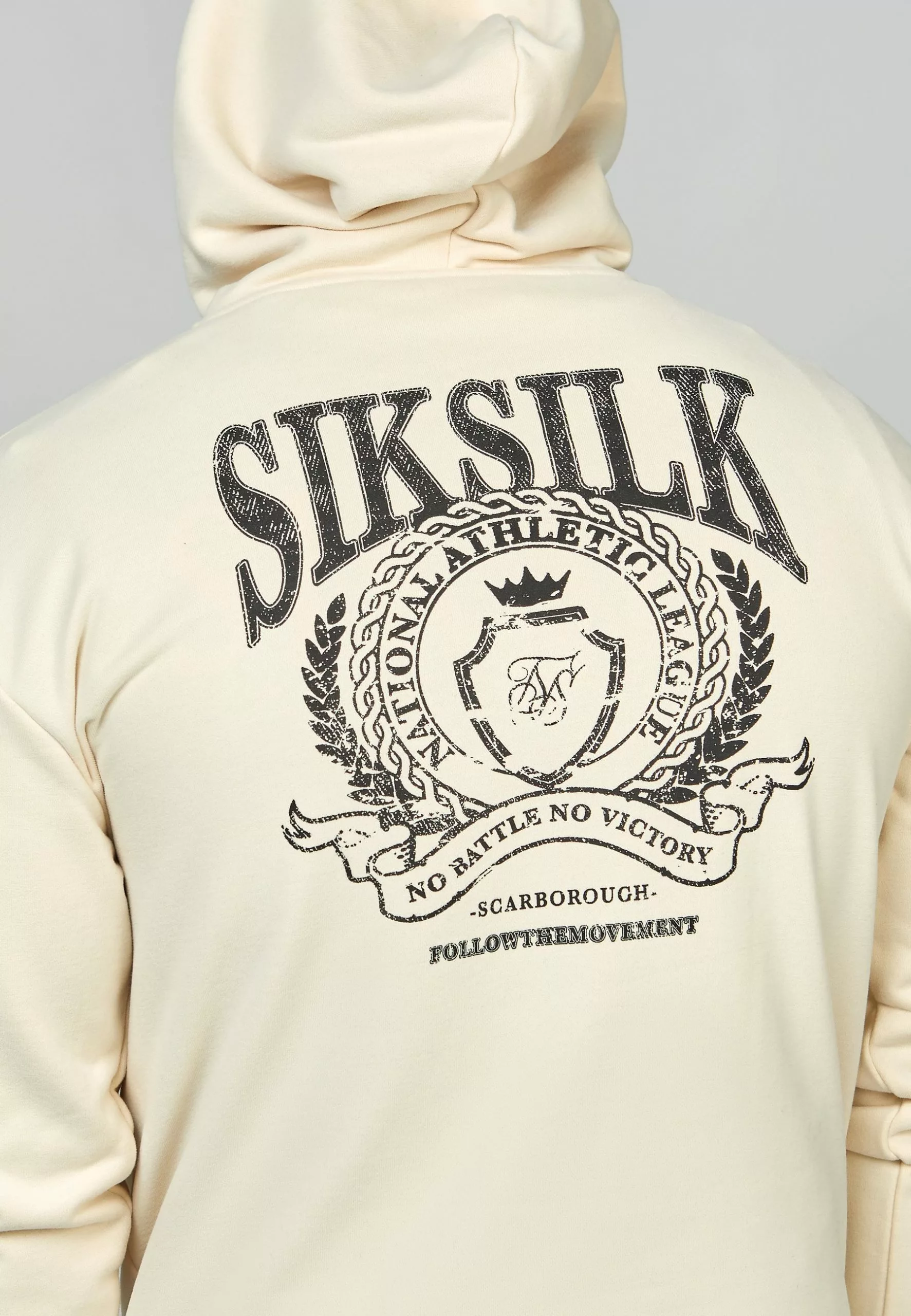 SikSilk Oversized Crest Logo Hoodie - Hoodie - Ecru 8 SikSilk Oversized Crest Logo Hoodie - Hoodie - Ecru - Afbeelding 6