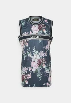 SikSilk Botanical Vest - Top - Navy 10 SikSilk Botanical Vest - Top - Navy -Outlet SikSilk Winkel 9642afc68cb94ce88b832af605ae5c38