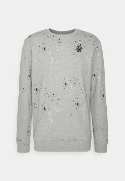 SikSilk Paint Splatter - Sweater - Grey Marl -Outlet SikSilk Winkel 96b60dafd34f44c2808d61357114dd65