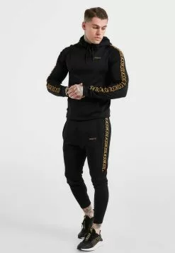 SikSilk Overhead Tape - Hoodie - Black -Outlet SikSilk Winkel 98f49f2305cb4e7ca039d527f152aae9