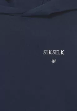SikSilk Medley Overhead Hoodie - Longsleeve - Navy -Outlet SikSilk Winkel 9a63718e68c74676967aa4b7baaba41b