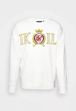 SikSilk Crest Embroidery- Sweater - White 12 SikSilk Crest Embroidery- Sweater - White -Outlet SikSilk Winkel 9adf7a79be224c5488efe9c5d692de50