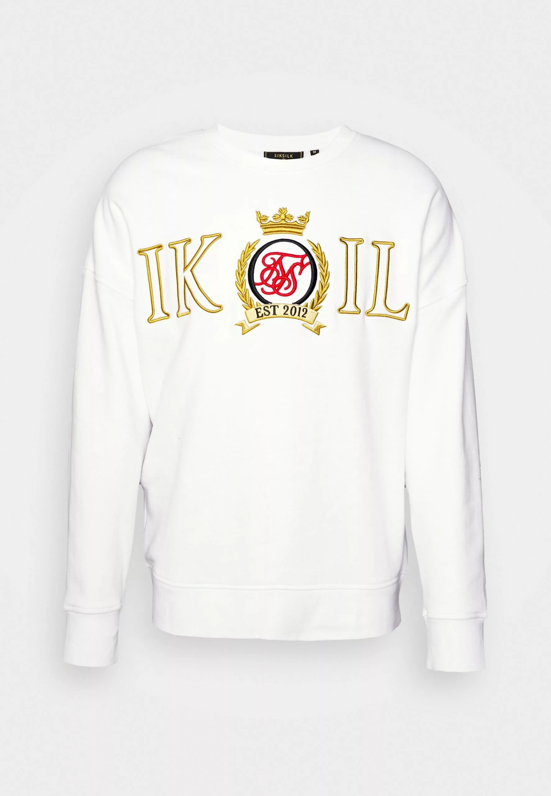 SikSilk Crest Embroidery- Sweater - White 7 SikSilk Crest Embroidery- Sweater - White - Afbeelding 5
