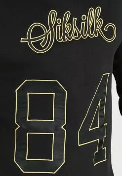 SikSilk Overhead Retro Sports Hoodie - Hoodie - Black -Outlet SikSilk Winkel 9b48d4a60dae415da7b7c7cca465ad31