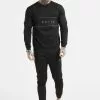 SikSilk Panelled Logo- Sweater - Black -Outlet SikSilk Winkel 9b6872f1de794621bda0408f49aeaf5a