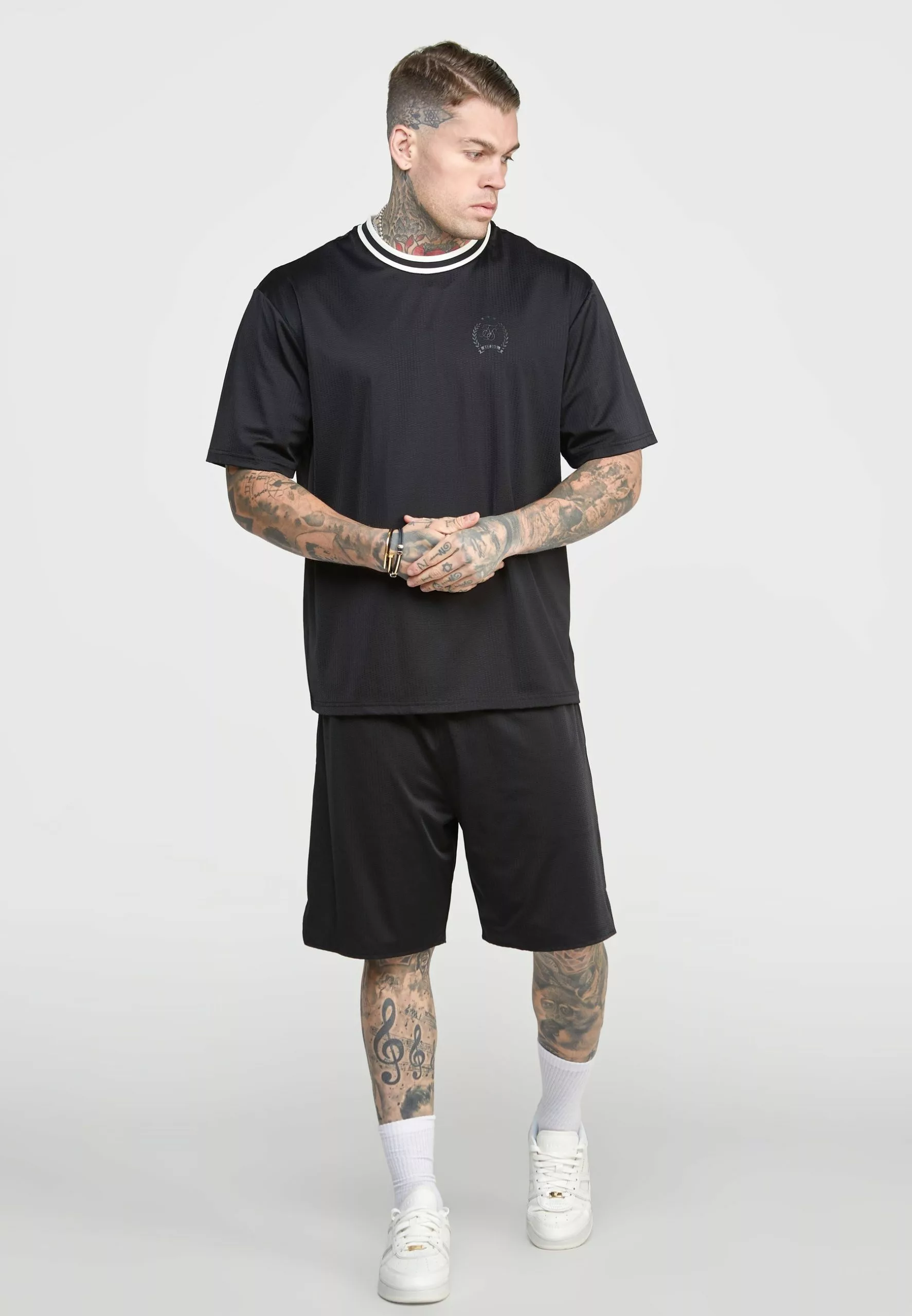 SikSilk Mesh Drop - T-Shirt Print - Black 4 SikSilk Mesh Drop - T-Shirt Print - Black - Afbeelding 2