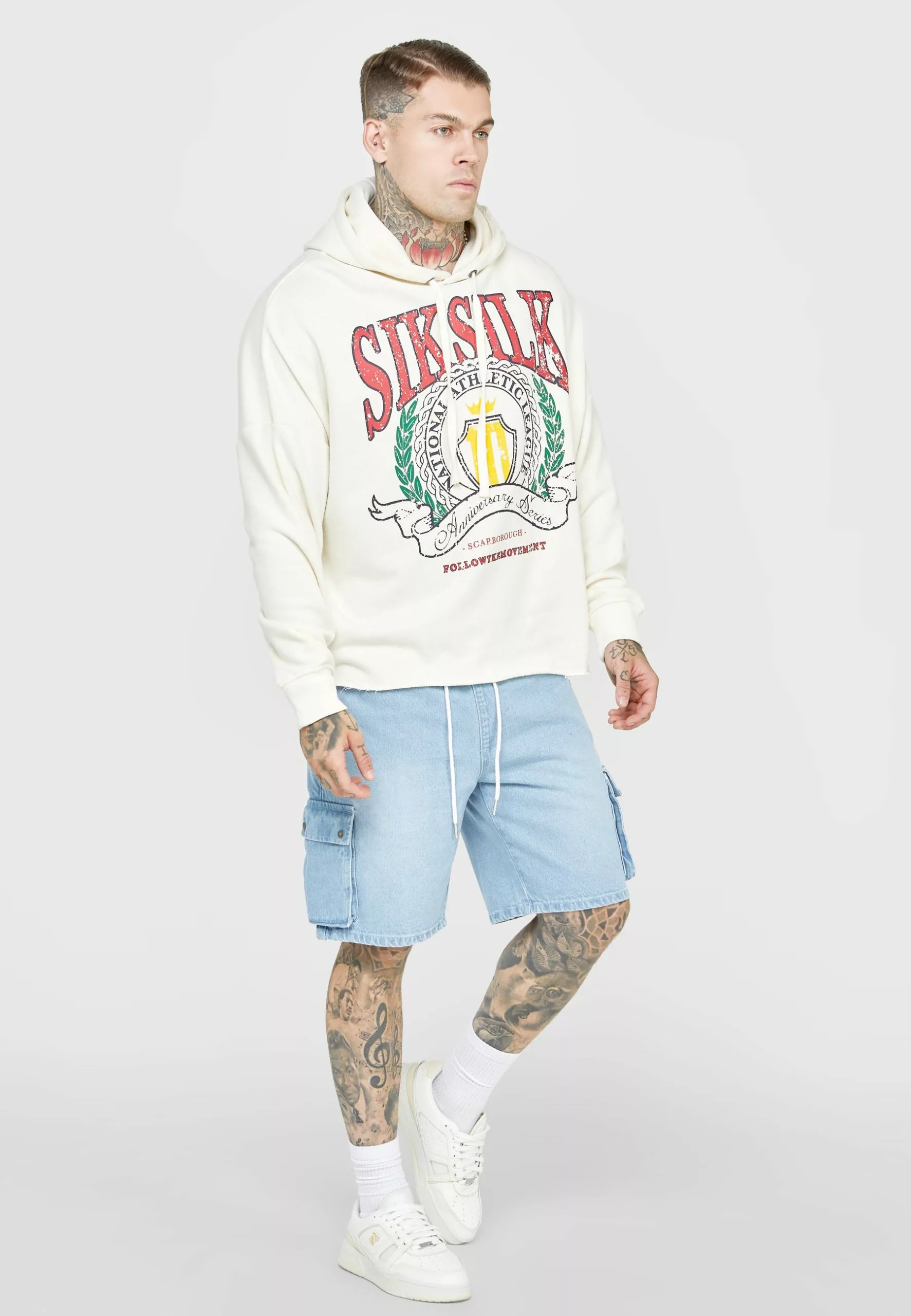 SikSilk Oversized - Hoodie - Ecru 4 SikSilk Oversized - Hoodie - Ecru - Afbeelding 2