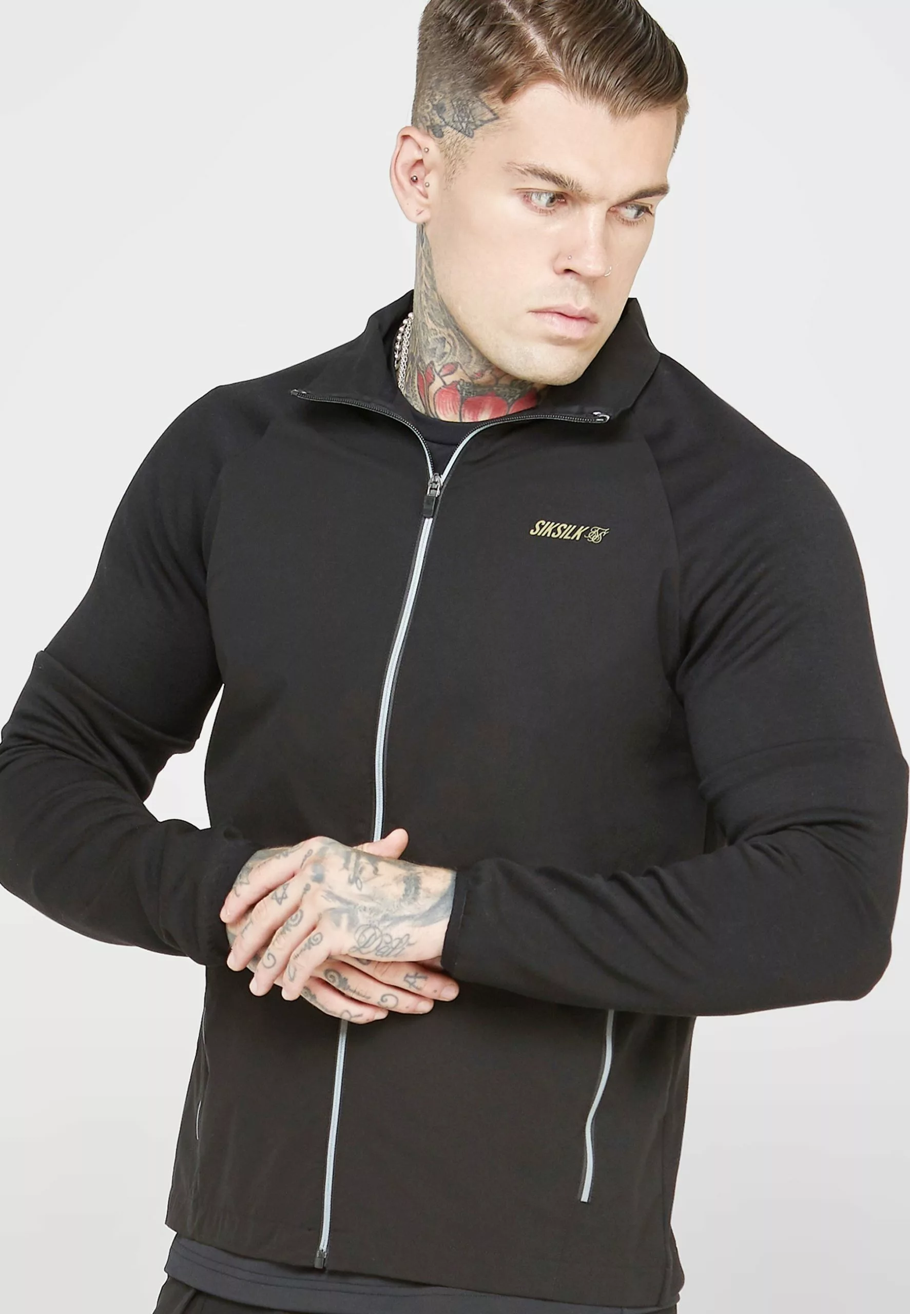 SikSilk Inject - Sweater Met Rits - Black 3 SikSilk Inject - Sweater Met Rits - Black