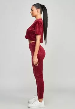 SikSilk Velour Crop - T-Shirt Print - Red 10 SikSilk Velour Crop - T-Shirt Print - Red -Outlet SikSilk Winkel 9edecb74dc1f45a19523ad7486c16a67