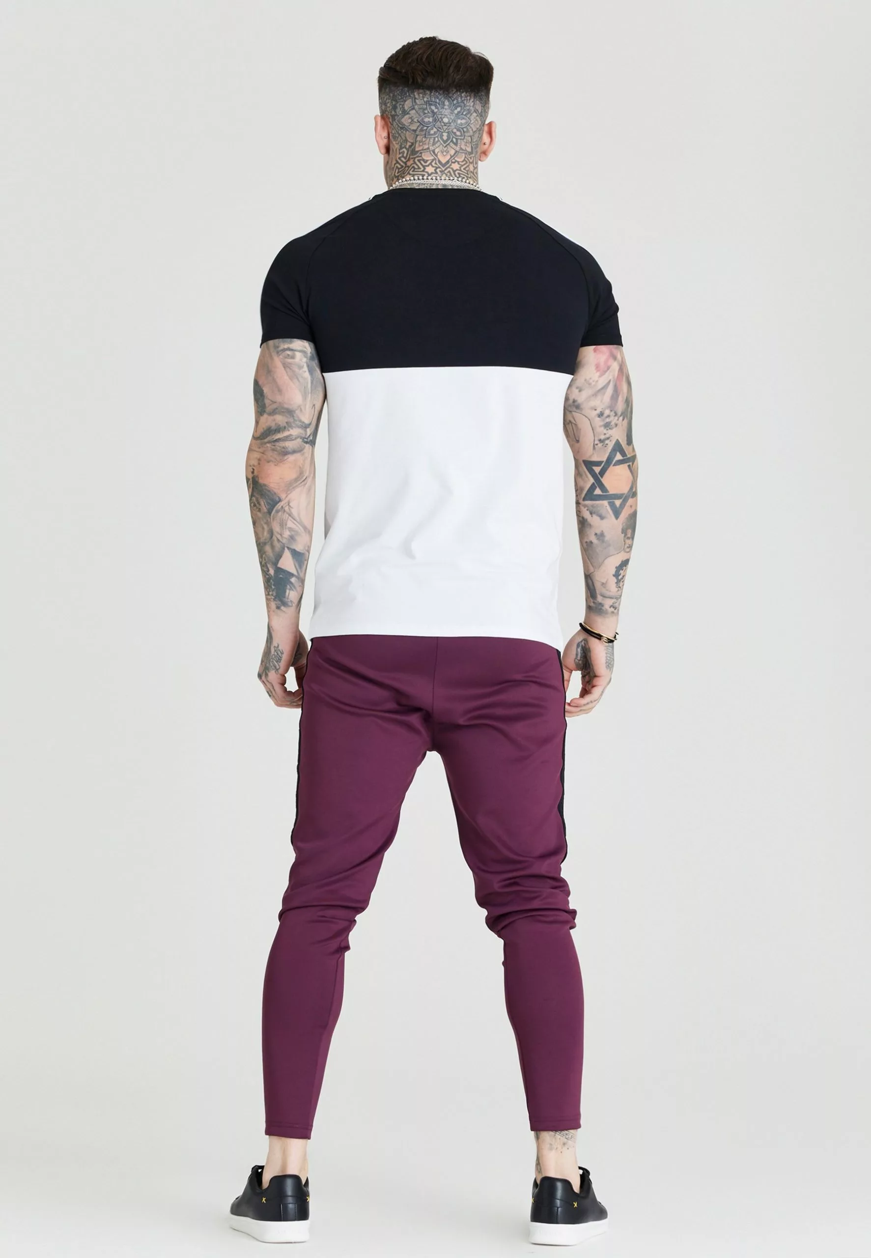 SikSilk Taped Blocked - T-Shirt Basic - Black,White 5 SikSilk Taped Blocked - T-Shirt Basic - Black,White - Afbeelding 3