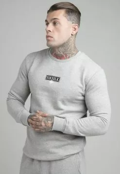 SikSilk Sweater - Grey Marl