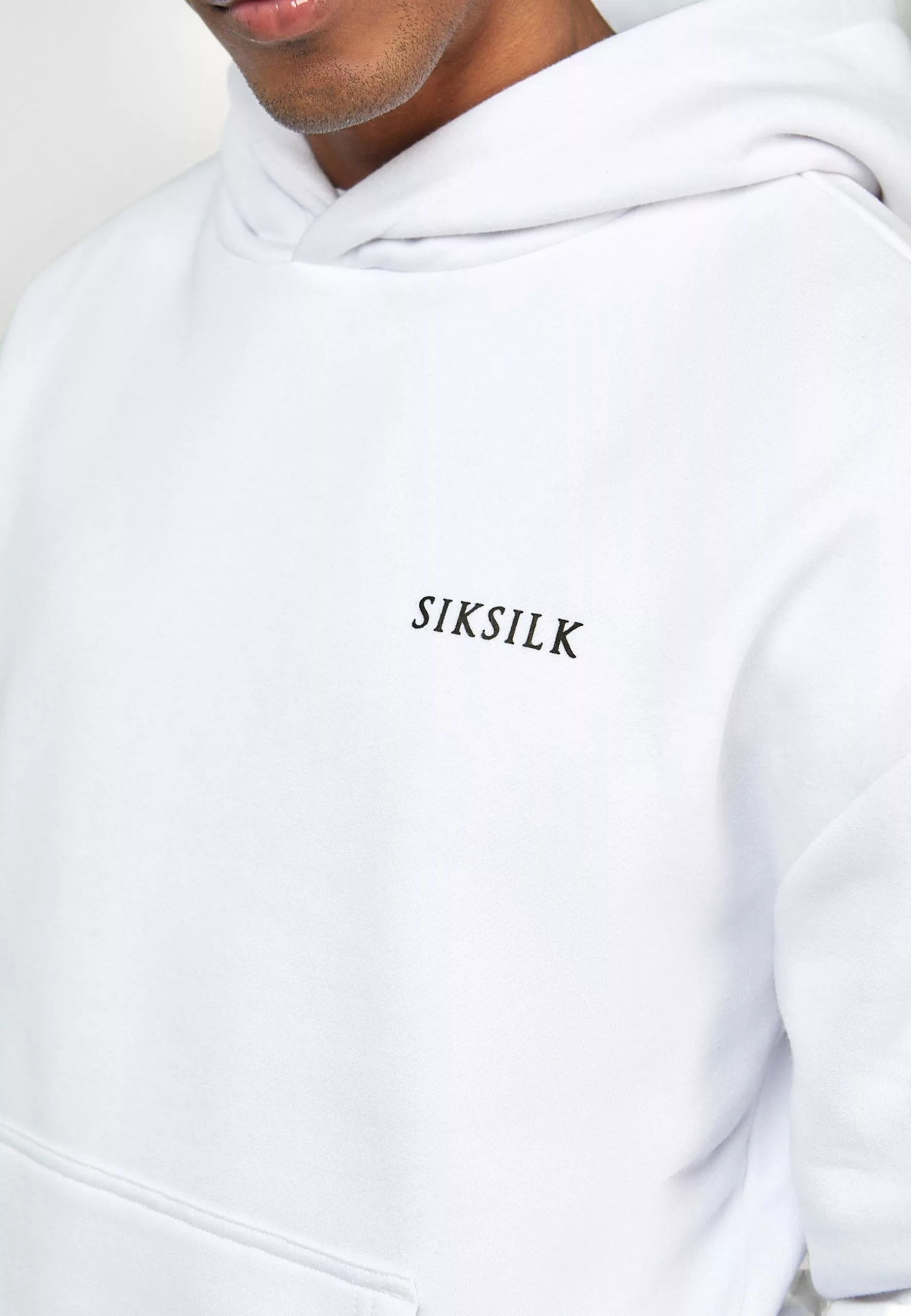 SikSilk Rhinestone Logo Oversized Hoodie - Hoodie - White 9 SikSilk Rhinestone Logo Oversized Hoodie - Hoodie - White - Afbeelding 7