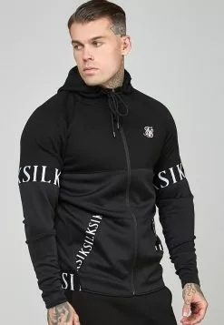 SikSilk Dynmic Zip Through Hoodie - Sweater Met Rits - Black -Outlet SikSilk Winkel aabd325f1c2c4d5983b05f9ebcb2d227