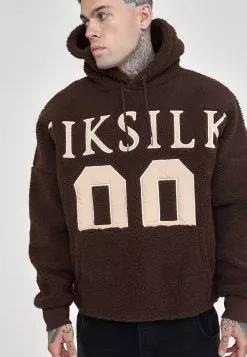 SikSilk Borg Oversized Hoodie - Hoodie - Brown -Outlet SikSilk Winkel aaf9ff92647644a2a54f4ec5db0a1560