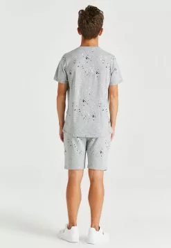SikSilk Paint Splatter - T-Shirt Print - Grey -Outlet SikSilk Winkel abed8b102d714d00884f54f0a5e208fa