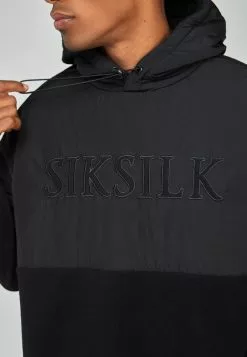 SikSilk Polar Fleece Cut & Sew Overhead Hoodie - Hoodie - Black -Outlet SikSilk Winkel acb70e76506d4645b76f62a1de9f1679