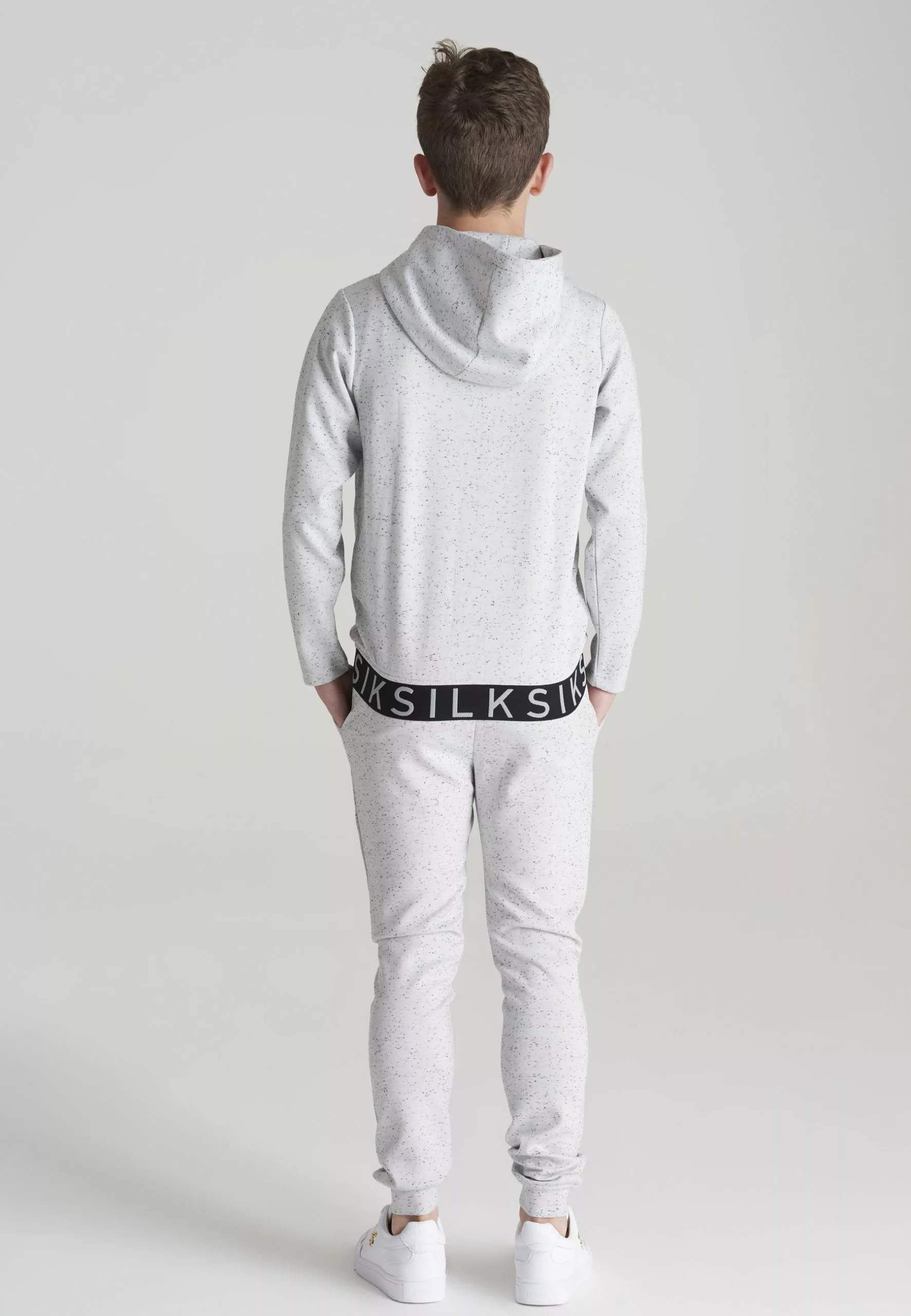 Siksilk Neps Zip Through Hoodie - Sweater - Grey 5 Siksilk Neps Zip Through Hoodie - Sweater - Grey - Afbeelding 3