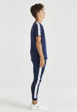 SikSilk Rainbow Raglan Tee - T-Shirt Print - Navy -Outlet SikSilk Winkel acedbd18db684791a9838aa6fd9ee755