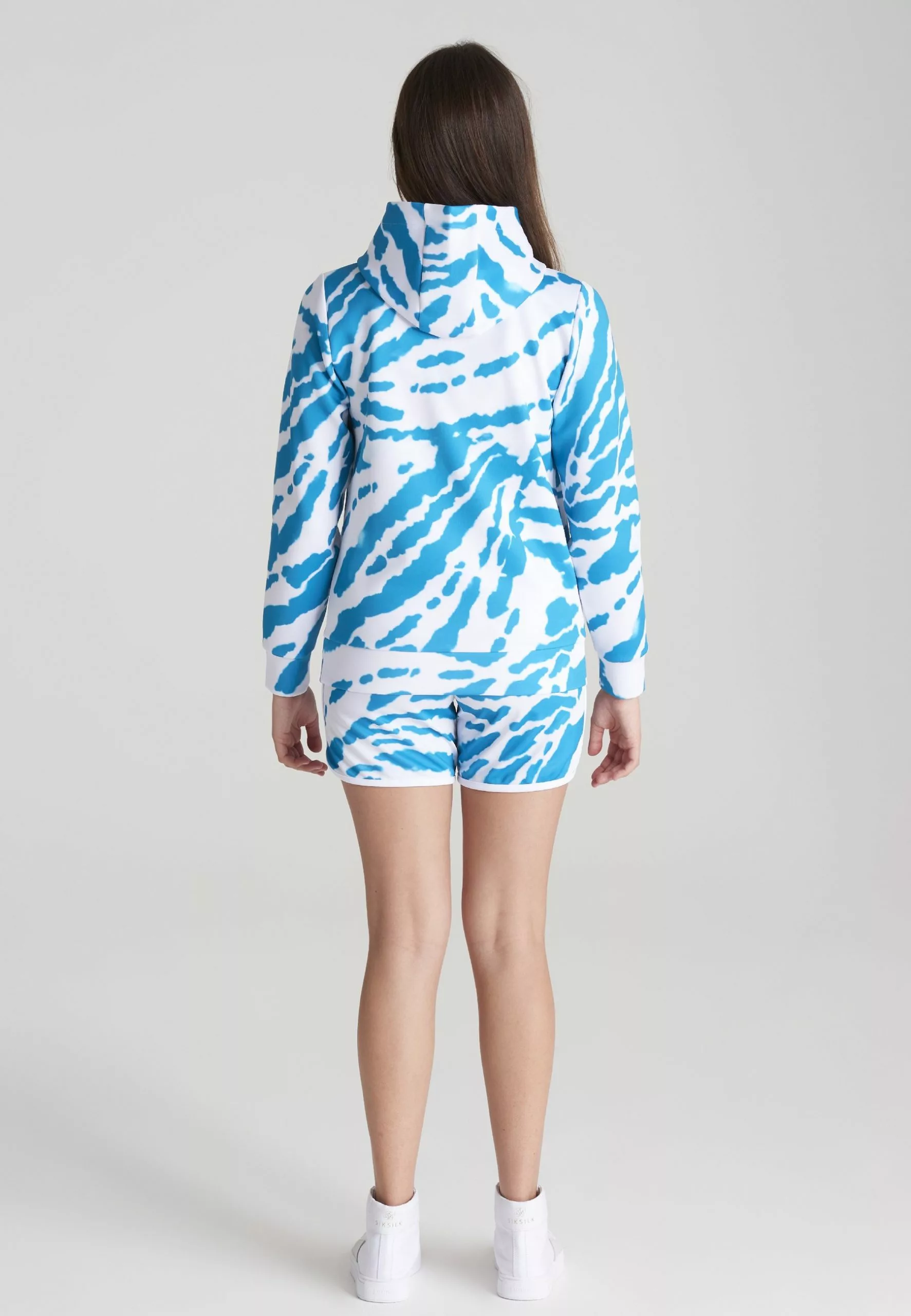 SikSilk Hoodie - White/Teal 5 SikSilk Hoodie - White/Teal - Afbeelding 3