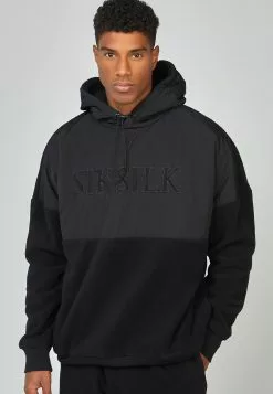 SikSilk Polar Fleece Cut & Sew Overhead Hoodie - Hoodie - Black -Outlet SikSilk Winkel afb86ed431374b88baf529a76139054d