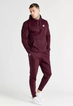 SikSilk Core Overhead Hoodie - Hoodie - Burgundy -Outlet SikSilk Winkel b6502dbef7304a688ed61a3c4c5a05b1