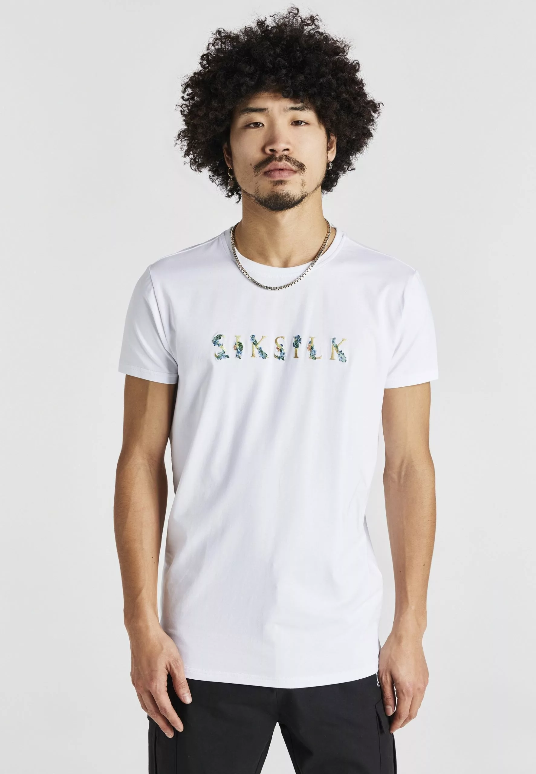 SikSilk T-Shirt Print - White 3 SikSilk T-Shirt Print - White