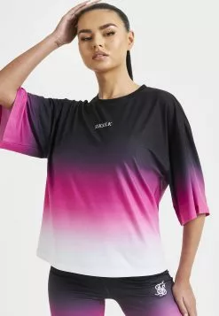 SikSilk Fade Crop - T-Shirt Print - Pink