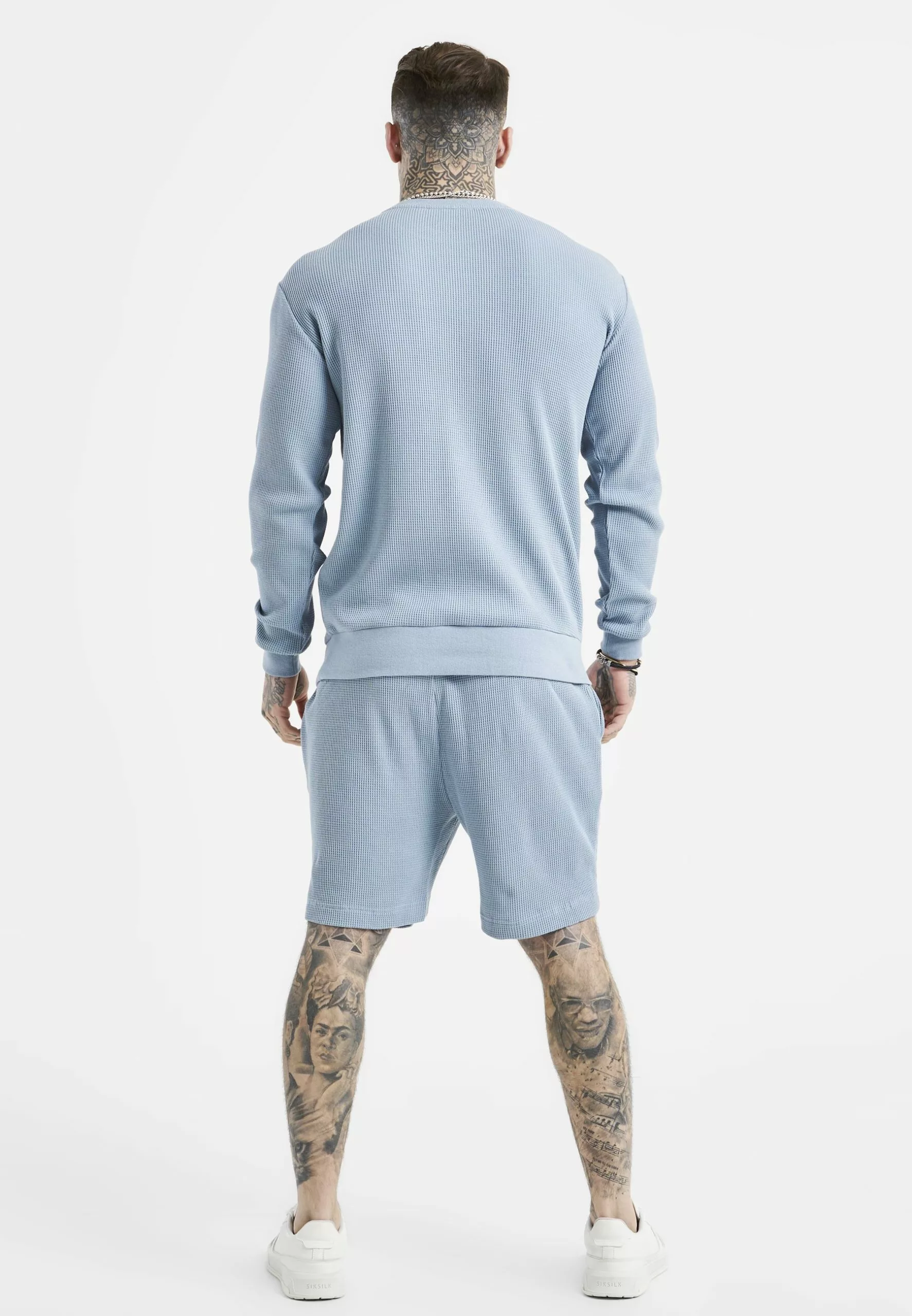 SikSilk Embroidered Waffle Texture- Trainingsbroek - Blue 7 SikSilk Embroidered Waffle Texture- Trainingsbroek - Blue - Afbeelding 5